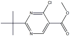 4-Chloro-2-(1,1-dimethylethyl)-5-pyrimidinecarboxylic acid methyl ester Structure