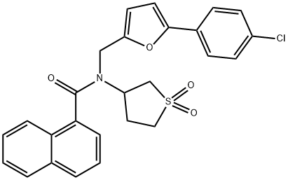 N-{[5-(4-chlorophenyl)-2-furyl]methyl}-N-(1,1-dioxidotetrahydro-3-thienyl)-1-naphthamide Structure