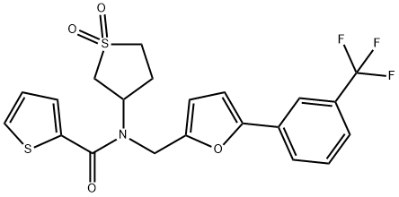 N-(1,1-dioxidotetrahydro-3-thienyl)-N-({5-[3-(trifluoromethyl)phenyl]-2-furyl}methyl)-2-thiophenecarboxamide Structure