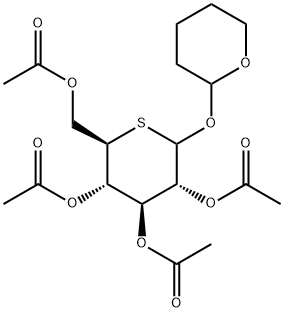 tetrahydro-2H-pyran-2-yl 2,3,4,6-tetra-O-acetyl-5-thio-D-glucopyranose 구조식 이미지