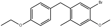 1-Bromo-5-(4-ethoxyphenylmethyl)-2-methoxy-4-methylbenzene Structure