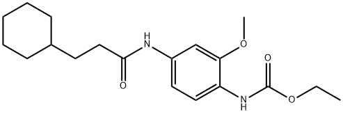 ethyl (4-(3-cyclohexylpropanamido)-2-methoxyphenyl)carbamate 구조식 이미지