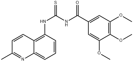 3,4,5-trimethoxy-N-[(2-methylquinolin-5-yl)carbamothioyl]benzamide 구조식 이미지
