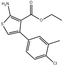 Ethyl 2-amino-4-(4-chloro-3-methylphenyl)thiophene-3-carboxylate 구조식 이미지