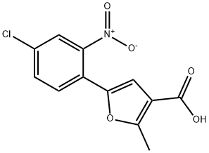 5-(4-Chloro-2-nitro-phenyl)-2-methyl-furan-3-carboxylic acid Structure