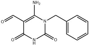 6-Amino-1-benzyl-2,4-dioxo-1,2,3,4-tetrahydropyrimidine-5-carbaldehyde 구조식 이미지