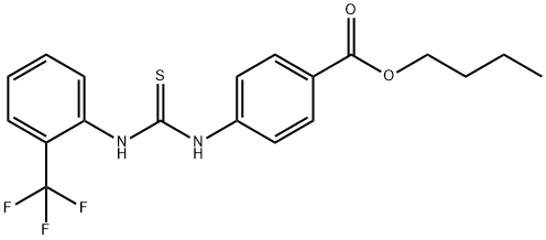 butyl 4-(3-(2-(trifluoromethyl)phenyl)thioureido)benzoate Structure