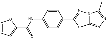 N-[4-(3-methyl[1,2,4]triazolo[3,4-b][1,3,4]thiadiazol-6-yl)phenyl]-2-furamide Structure