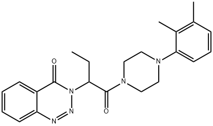 3-(1-{[4-(2,3-dimethylphenyl)-1-piperazinyl]carbonyl}propyl)-1,2,3-benzotriazin-4(3H)-one Structure