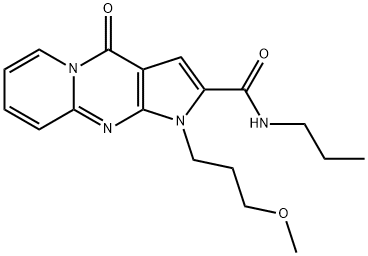 1-(3-methoxypropyl)-4-oxo-N-propyl-1,4-dihydropyrido[1,2-a]pyrrolo[2,3-d]pyrimidine-2-carboxamide 구조식 이미지