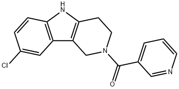 (8-chloro-1,3,4,5-tetrahydro-2H-pyrido[4,3-b]indol-2-yl)(pyridin-3-yl)methanone 구조식 이미지