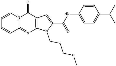 N-(4-isopropylphenyl)-1-(3-methoxypropyl)-4-oxo-1,4-dihydropyrido[1,2-a]pyrrolo[2,3-d]pyrimidine-2-carboxamide 구조식 이미지