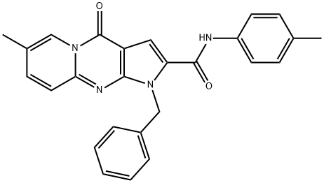 1-benzyl-7-methyl-N-(4-methylphenyl)-4-oxo-1,4-dihydropyrido[1,2-a]pyrrolo[2,3-d]pyrimidine-2-carboxamide 구조식 이미지