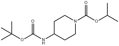 isopropyl 4-(tert-butoxycarbonylamino)piperidine-1-carboxylate 구조식 이미지