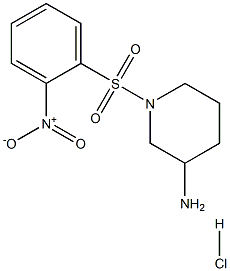1-((2-니트로페닐)술포닐)피페리딘-3-아민염산염 구조식 이미지