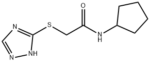 N-cyclopentyl-2-(1H-1,2,4-triazol-3-ylsulfanyl)acetamide Structure