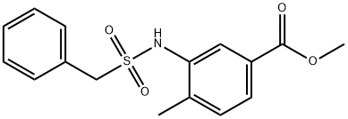 methyl 4-methyl-3-(phenylmethylsulfonamido)benzoate 구조식 이미지