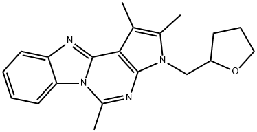 1,2,5-trimethyl-3-(tetrahydrofuran-2-ylmethyl)-3H-pyrrolo[2',3':4,5]pyrimido[1,6-a]benzimidazole Structure