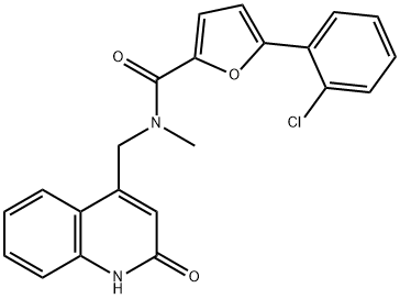 5-(2-chlorophenyl)-N-[(2-hydroxyquinolin-4-yl)methyl]-N-methylfuran-2-carboxamide Structure