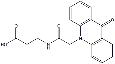 N-[(9-옥소아크리딘-10(9H)-일)아세틸]-베타-알라닌 구조식 이미지