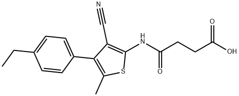 4-((3-cyano-4-(4-ethylphenyl)-5-methylthiophen-2-yl)amino)-4-oxobutanoic acid Structure