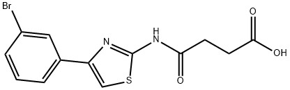 4-((4-(3-bromophenyl)thiazol-2-yl)amino)-4-oxobutanoic acid 구조식 이미지