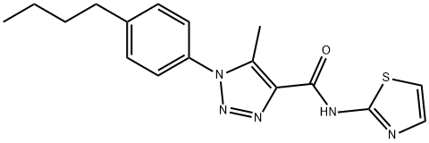 1-(4-butylphenyl)-5-methyl-N-(1,3-thiazol-2-yl)-1H-1,2,3-triazole-4-carboxamide Structure