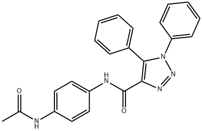 N-[4-(acetylamino)phenyl]-1,5-diphenyl-1H-1,2,3-triazole-4-carboxamide 구조식 이미지