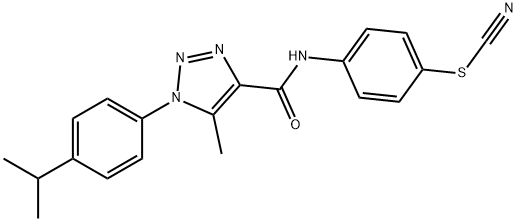 1-(4-isopropylphenyl)-5-methyl-N-(4-thiocyanatophenyl)-1H-1,2,3-triazole-4-carboxamide Structure