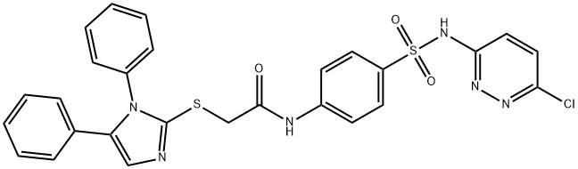 N-{4-[(6-chloropyridazin-3-yl)sulfamoyl]phenyl}-2-[(1,5-diphenyl-1H-imidazol-2-yl)sulfanyl]acetamide Structure