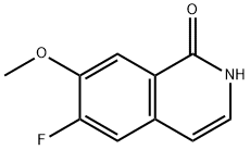 6-플루오로-7-메톡시이소퀴놀린-1(2H)-온 구조식 이미지