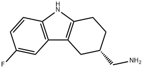 (S)-(6-fluoro-2,3,4,9-tetrahydro-1H-carbazol-3-yl)methanamine 구조식 이미지