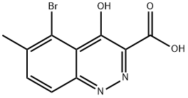 5-Bromo-6-methyl-4-oxo-1,4-dihydrocinnoline-3-carboxylic acid Structure