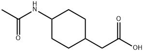 4-(acetylamino)Cyclohexaneacetic acid Structure