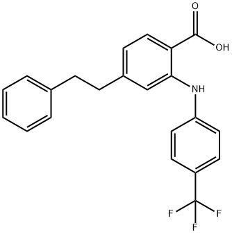 4-Phenethyl-2-((4-(trifluoromethyl)phenyl)amino)benzoic acid 구조식 이미지