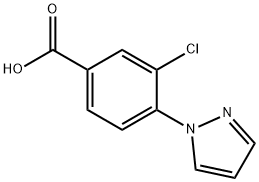 3-Chloro-4-(1H-pyrazol-1-yl)benzoic acid Structure