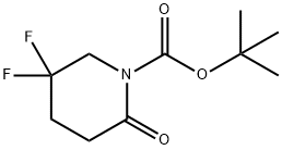 5,5-difluoro-2-oxo-piperidin-1-carboxylic acid t-butyl ester Structure