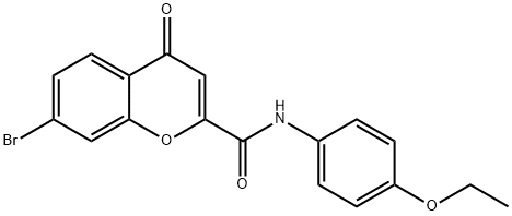 7-bromo-N-(4-ethoxyphenyl)-4-oxo-4H-chromene-2-carboxamide 구조식 이미지