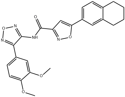 N-[4-(3,4-dimethoxyphenyl)-1,2,5-oxadiazol-3-yl]-5-(5,6,7,8-tetrahydronaphthalen-2-yl)-1,2-oxazole-3-carboxamide Structure
