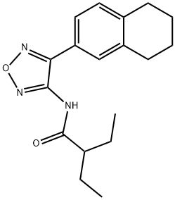 2-ethyl-N-[4-(5,6,7,8-tetrahydro-2-naphthalenyl)-1,2,5-oxadiazol-3-yl]butanamide Structure