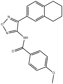 4-methoxy-N-[4-(5,6,7,8-tetrahydro-2-naphthalenyl)-1,2,5-oxadiazol-3-yl]benzamide 구조식 이미지