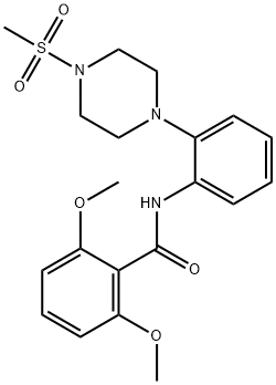 2,6-dimethoxy-N-{2-[4-(methylsulfonyl)-1-piperazinyl]phenyl}benzamide Structure
