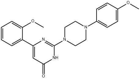 6-(2-methoxyphenyl)-2-[4-(4-methoxyphenyl)-1-piperazinyl]-4(3H)-pyrimidinone Structure