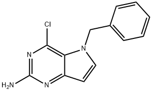 4-chloro-5-benzyl-5H-Pyrrolo[3,2-d]pyrimidin-2-amine Structure