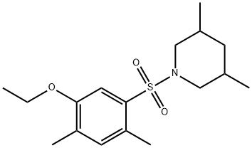 1-[(5-ethoxy-2,4-dimethylphenyl)sulfonyl]-3,5-dimethylpiperidine 구조식 이미지