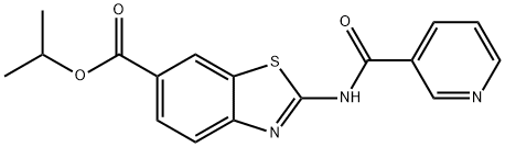 이소프로필2-[(3-피리디닐카르보닐)아미노]-1,3-벤조티아졸-6-카르복실레이트 구조식 이미지