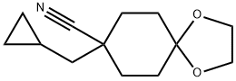 8-(시클로프로필메틸)-1,4-디옥사스피로[4.5]데칸-8-카르보니트릴 구조식 이미지