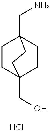 (4-(Aminomethyl)bicyclo[2.2.2]octan-1-yl)methanolhydrochloride 구조식 이미지