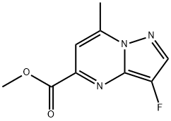 메틸3-플루오로-7-메틸피라졸로[1,5-a]피리미딘-5-카르복실레이트 구조식 이미지