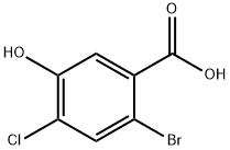 2-Bromo-4-chloro-5-hydroxy-benzoic acid Structure